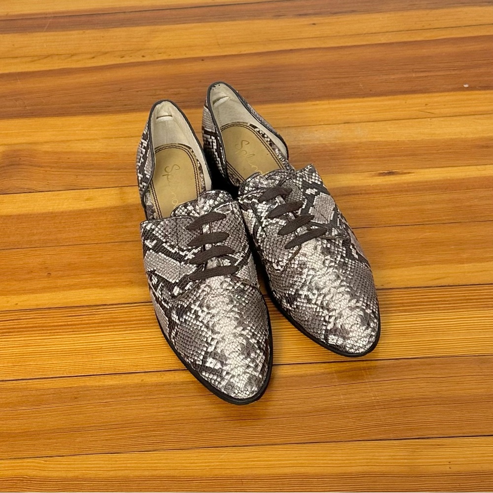 Splendid 7 Snake Print Leather Haase Slip On Flat Derby Loafer Anthropologie View 6